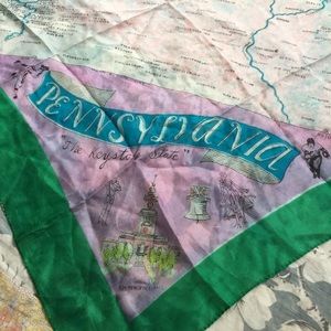 Vintage Handmade Square Pennsylvania Scarf